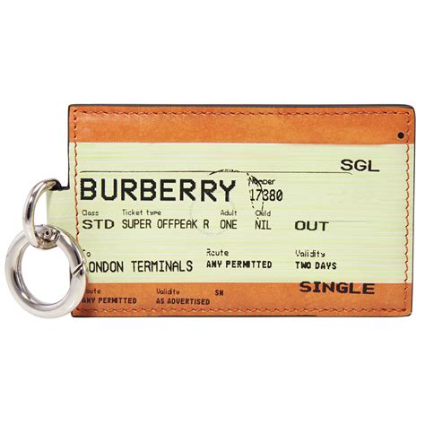 burberry train ticket keychain|Burberry Train Leather Keychain Unboxing .